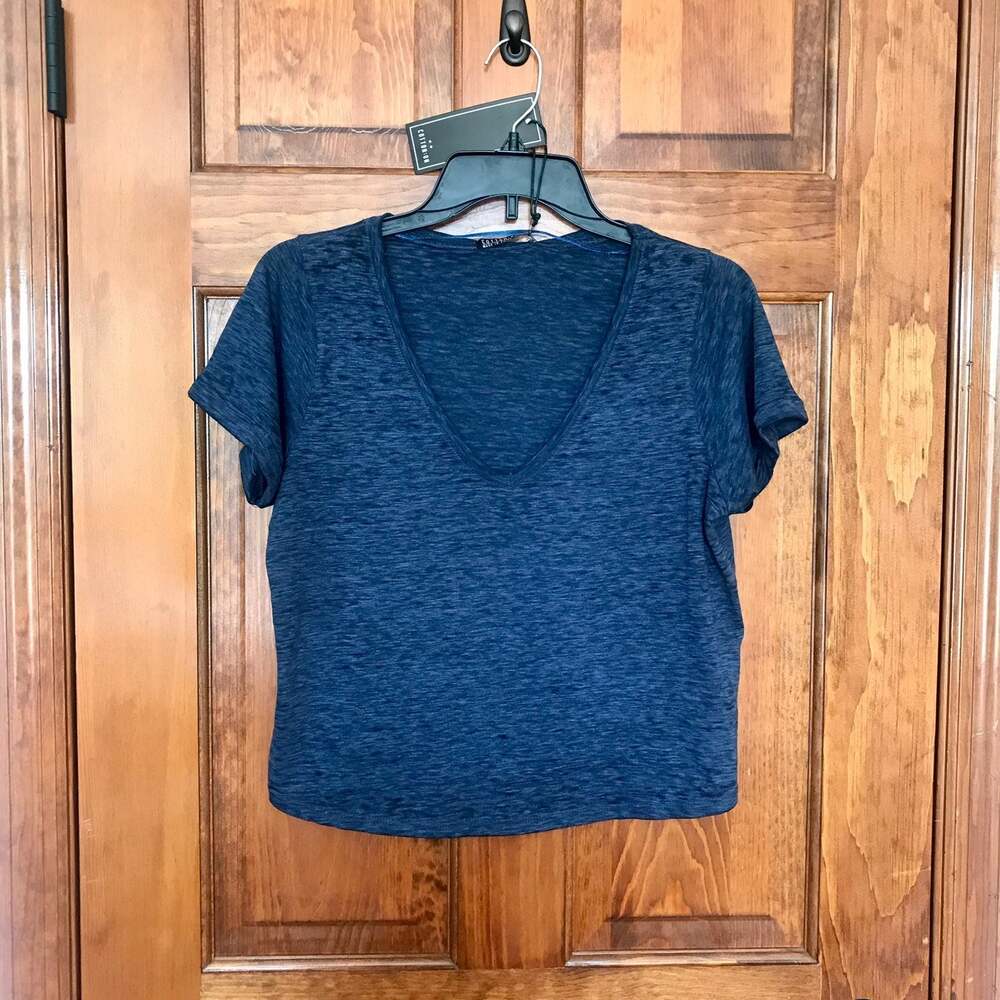 Cotton On Blue Crop Top Sz L